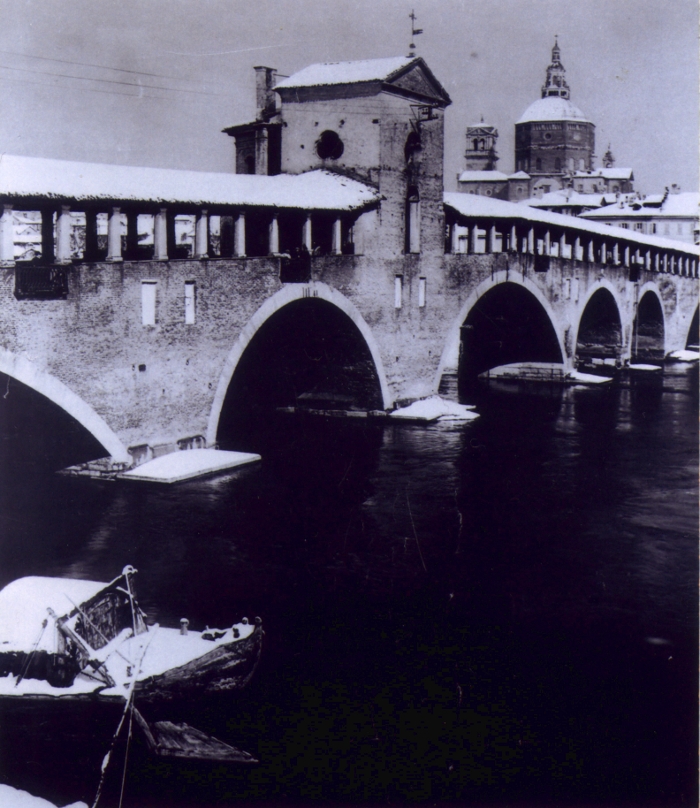 Una foto del nostro Ponte Vecchio nel Gennaio del 1926